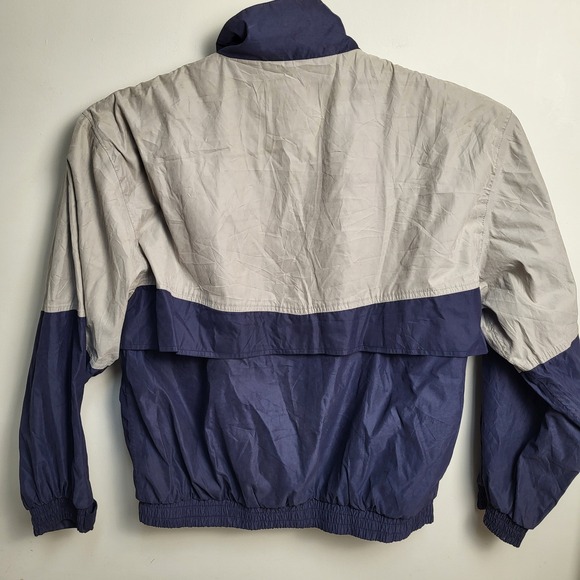 Foursome XL TG Jacket Windbreaker Beige Blue Color Block Full Zip Golf Mens - Picture 4 of 9